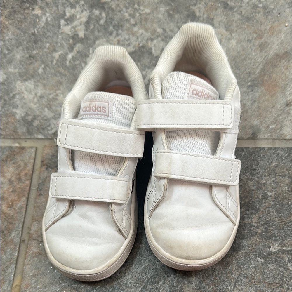Adidas Kids White Sneakers